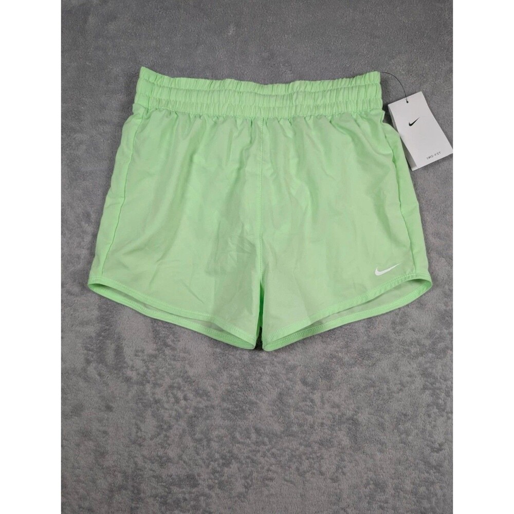 New Nike Girls' Dri-FIT One High-Waisted Woven Training Shorts Green Size XL
